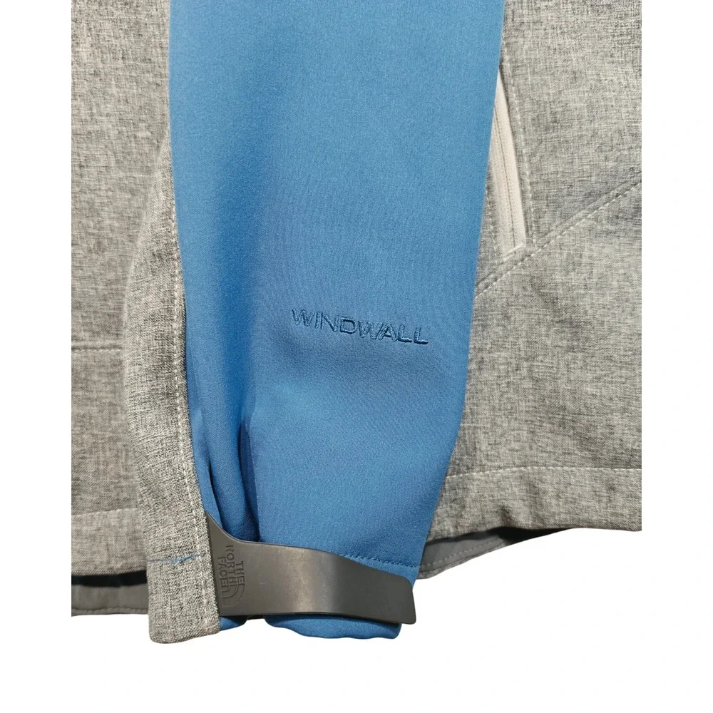 The North Face Apex Bionic WindWall Jacket Mens Large Blue Gray Softshell Zip